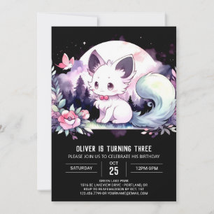 Dreamy Printable Cat Birthday Invitation