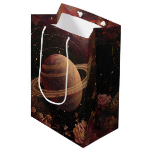 Dreamy Purple Cosmos Crystal Planet Medium Gift Bag