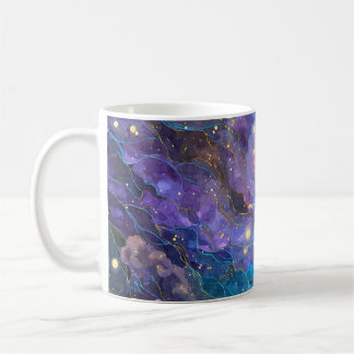 Dreamy Purple Galaxy Starfield Art Mug