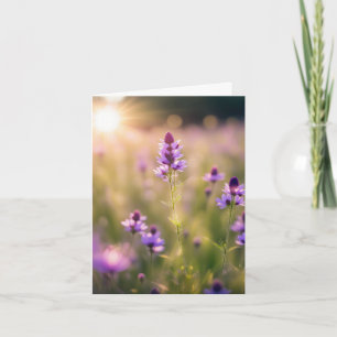 Dreamy Purple Wildflowers  Note Card