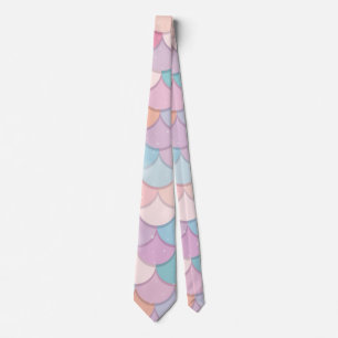 Dreamy Rainbow Fish Scale Tie