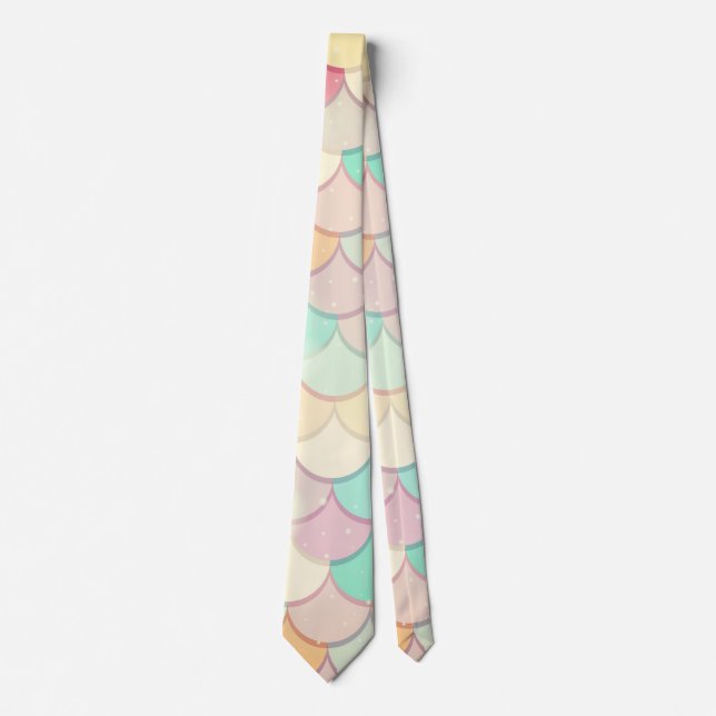Dreamy Rainbow Fish Scale Tie (Front)