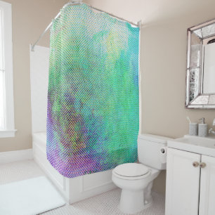Dreamy Rainbow Gradient Abstract Design 1270 Shower Curtain