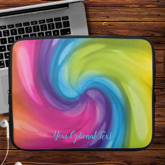 Dreamy Rainbow Swirl Laptop Sleeve
