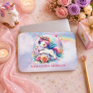 Dreamy Rainbow Unicorn Magical Day Laptop Sleeve