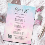 Dreamy Rainbow Unicorn watercolor Flyer<br><div class="desc">Whimsical and dreamy flyer in pastel colours of purple pinkish yellow and turquoise featuring a calligraphy script.</div>