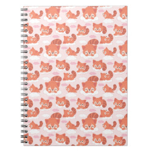 Dreamy Red Panda Spiral Photo Notebook