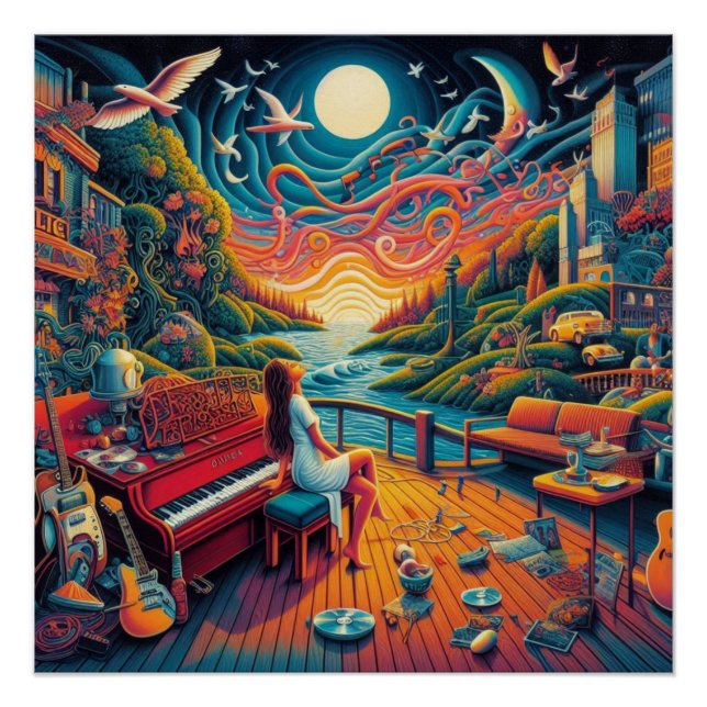 Dreamy Riverfront Harmony Poster (Front)