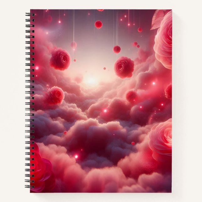 Dreamy Romantic Fantasy Roses Love Notebook (Front)