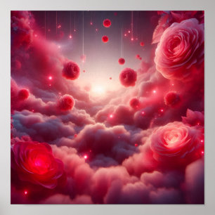 Dreamy Romantic Fantasy Roses Love Poster