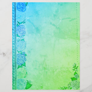 Dreamy Rose Stationery (Blue/Green)
