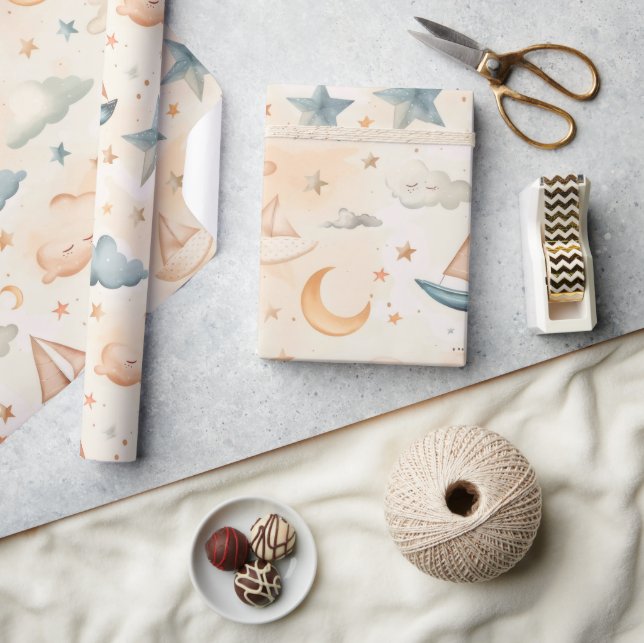 Dreamy Sailboats & Stars Wrapping Paper (Crafts)