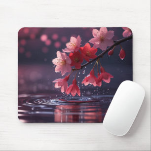 Dreamy Sakura Blossom Over Water – Japanese Cherry Mouse Mat