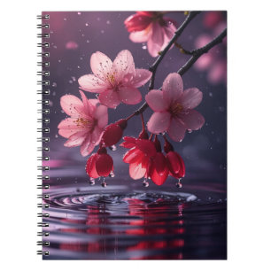 Dreamy Sakura Blossom Over Water – Japanese Cherry Notebook