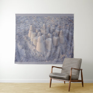dreamy sandcastle print tapestry