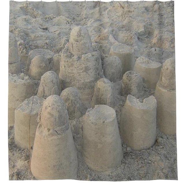 dreamy sandcastle shower curtain (Front)