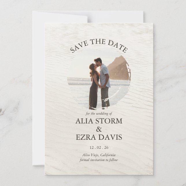 Dreamy Save the Date Magnetic Invitation (Front)