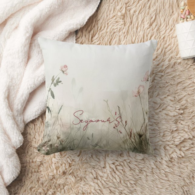 Dreamy Scene of Spring  Flowers Cushion (Blanket)