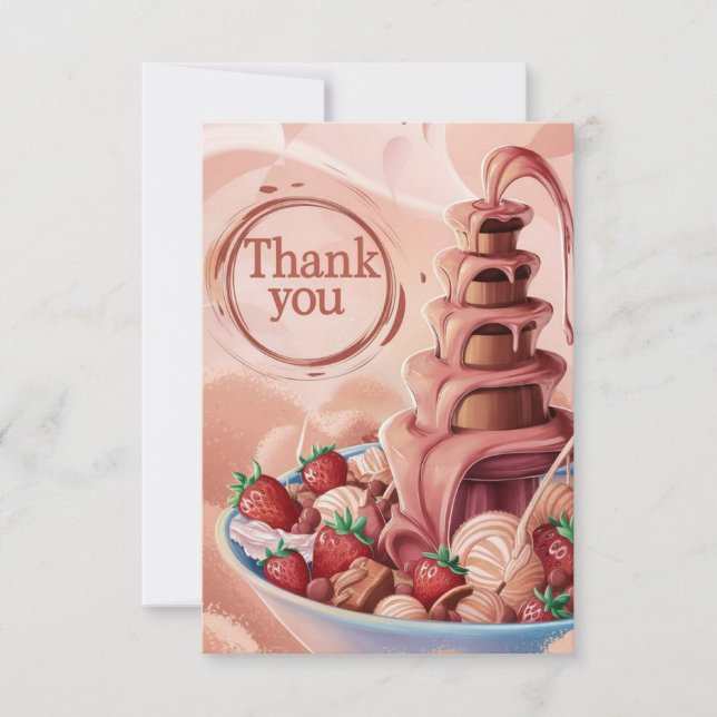 Dreamy Scoops Chocolate thank you card (Front)