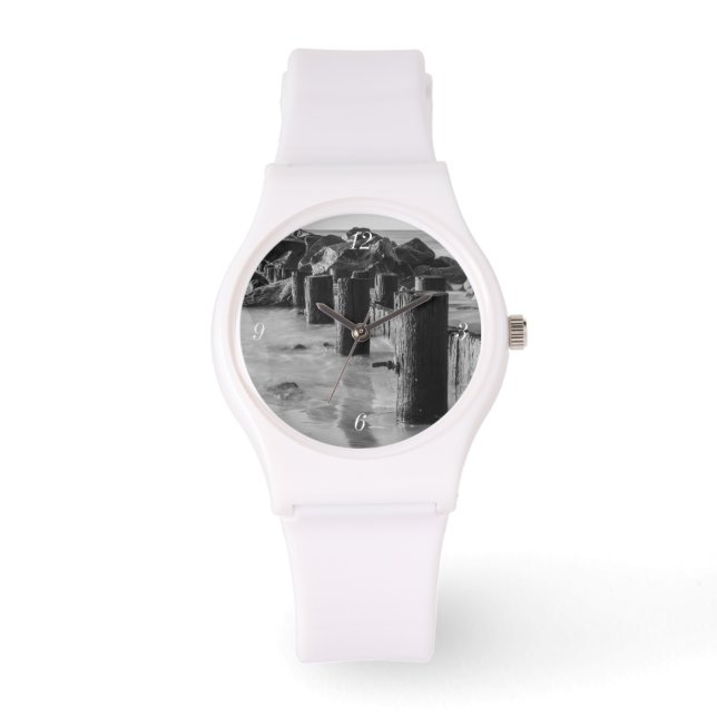 Dreamy Seawall Grayscale Watch (Front)