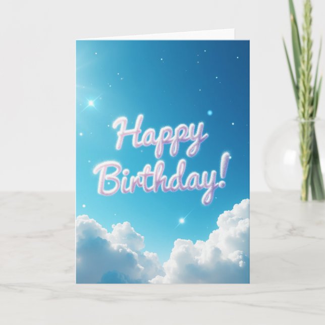 Dreamy Sky Birthday Card (Front)