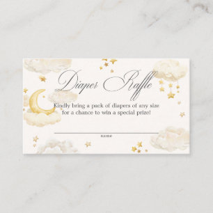 Dreamy Sky Stars Moon Diaper Raffle Baby Shower Enclosure Card