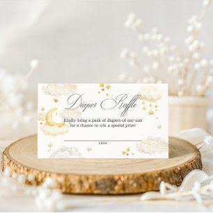 Dreamy Sky Stars Moon Diaper Raffle Baby Shower Enclosure Card