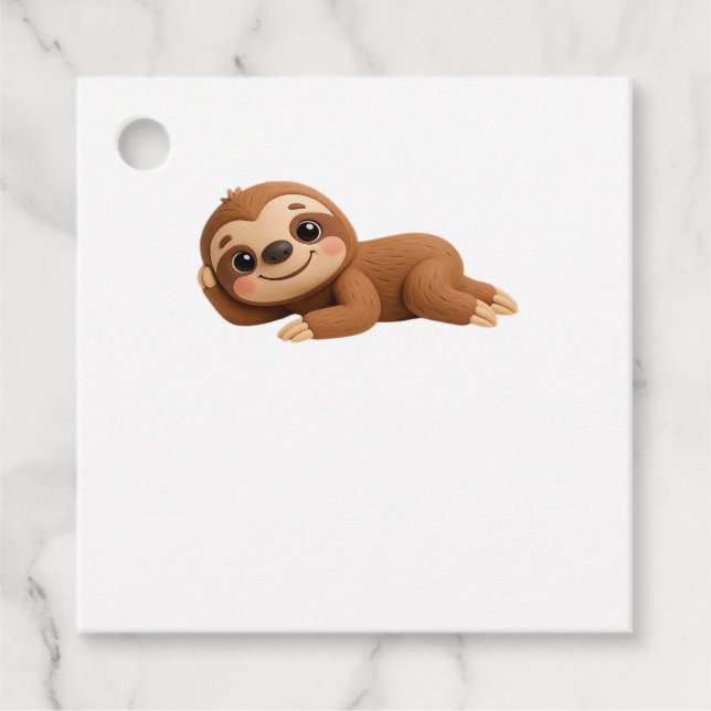 Dreamy Sloth Favour Tags (Front)