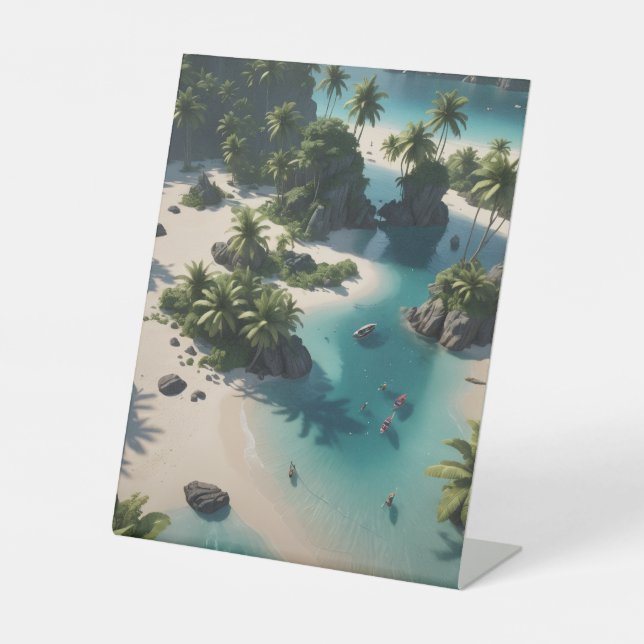 Dreamy snorkel spot pedestal sign (Front)