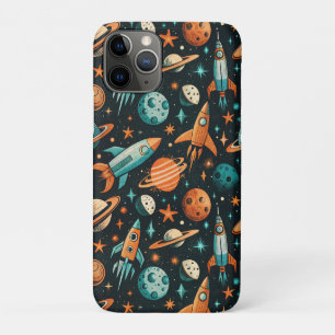 Dreamy Spacecore Planets Teal Orange Cosmic iPhone 11 Pro Case