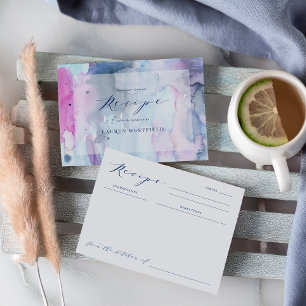 Dreamy Spring Bridal Shower Activity Recipe Card
