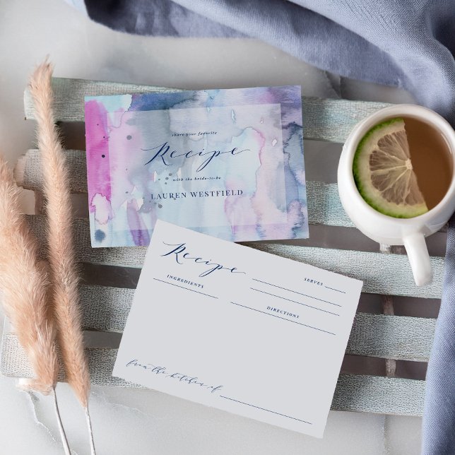 Dreamy Spring Bridal Shower Activity Recipe Card  (Creator Uploaded)