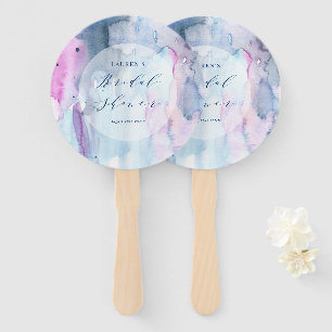 Dreamy Spring Watercolor Bridal Shower Hand Fans