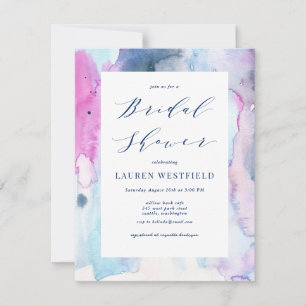 Dreamy Spring Watercolor Bridal Shower Invitation