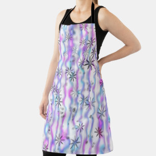 Dreamy Starburst Waves Pattern Apron