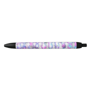 Dreamy Starburst Waves Pattern Black Ink Pen