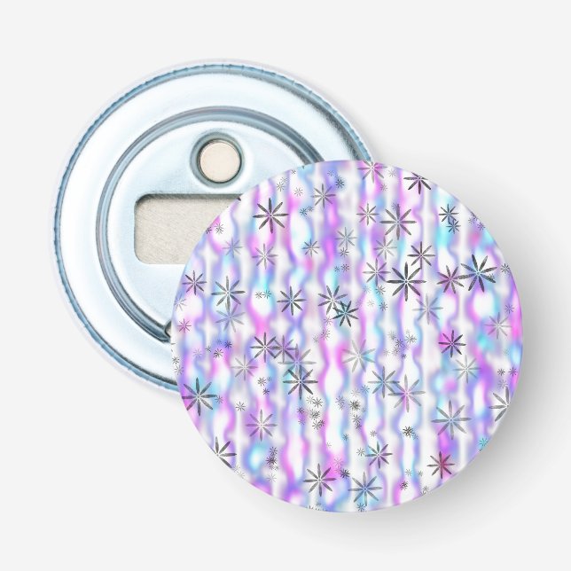 Dreamy Starburst Waves Pattern Bottle Opener (Front)