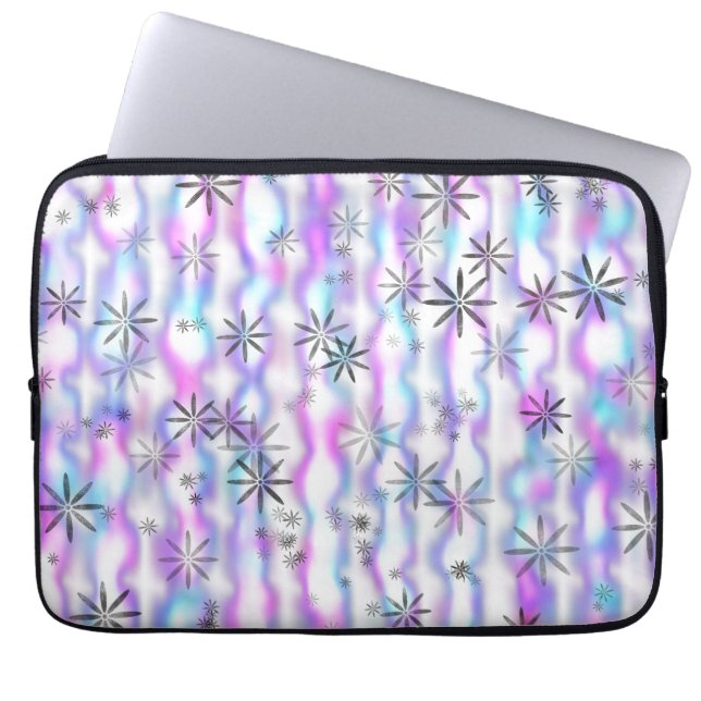 Dreamy Starburst Waves Pattern Laptop Sleeve (Front)