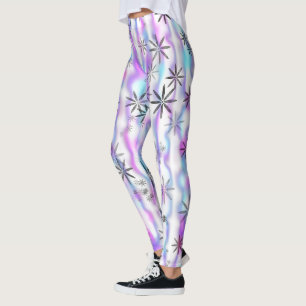 Dreamy Starburst Waves Pattern Leggings