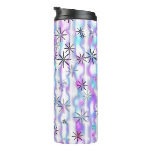 Dreamy Starburst Waves Pattern Thermal Tumbler
