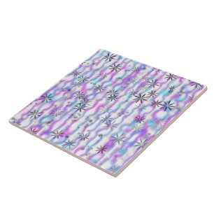 Dreamy Starburst Waves Pattern Tile