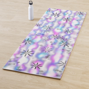Dreamy Starburst Waves Pattern Yoga Mat