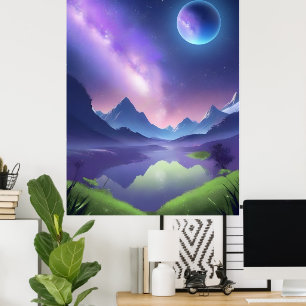 Dreamy Starry Night Poster