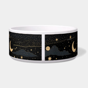 Dreamy Starry Night Sky Pet Bowl