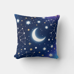 Dreamy Starry Night Sky Throw Pillow – Celestial C