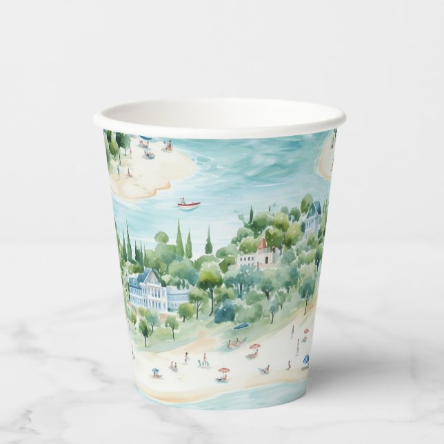 Dreamy Summer Seaside Holidays - Paper cup (Front)