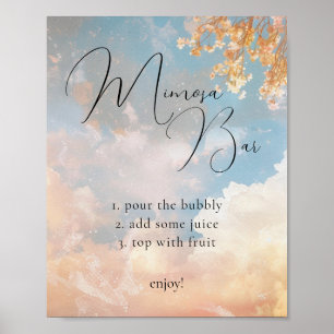 Dreamy Sunset Cloud 9 Mimosa Bar Sign