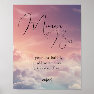 Dreamy Sunset Cloud 9 Mimosa Bar Sign