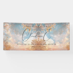 Dreamy Sunset Cloud Nine Bridal Shower Welcome Banner