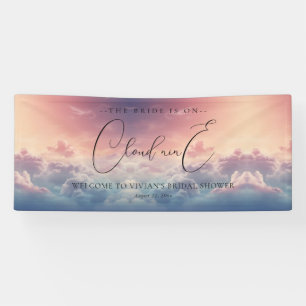 Dreamy Sunset Cloud Nine Bridal Shower Welcome Banner